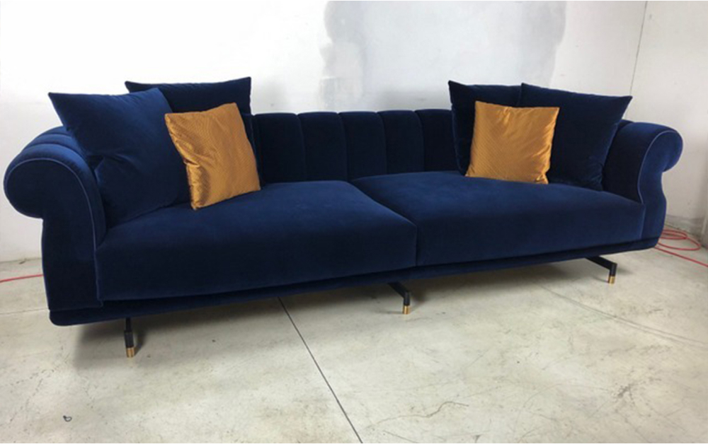 divano di design in velluto blu - Morbidline